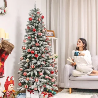Equivera Kerstboom met Sneeuw en Verlichting