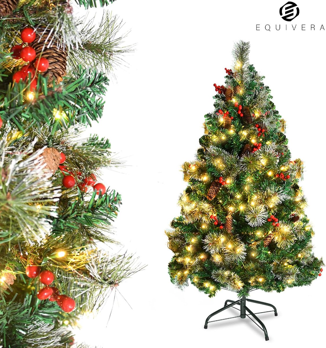 Equivera Kerstboom Met Sneeuw En Verlichting