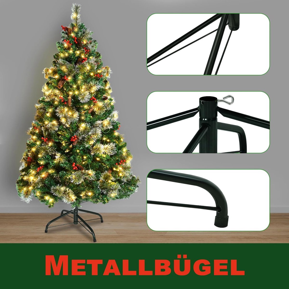 Equivera Kerstboom Met Sneeuw En Verlichting