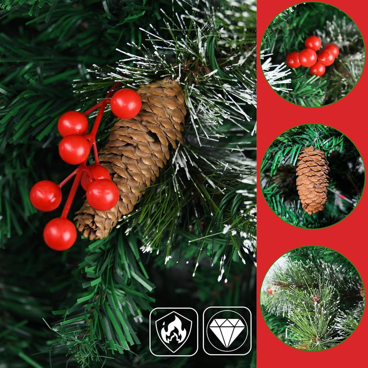 Equivera Kerstboom Met Sneeuw En Verlichting