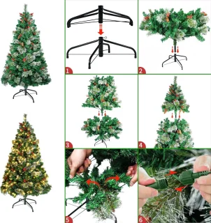 Equivera Kerstboom Met Sneeuw En Verlichting