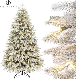 Equivera Kerstboom met Verlichting en Sneeuw