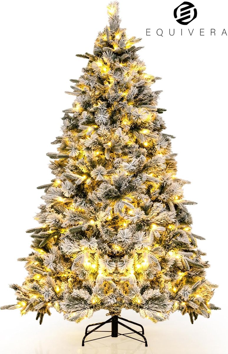 Equivera Kerstboom met Verlichting en Sneeuw