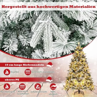 Equivera Kerstboom met Verlichting en Sneeuw