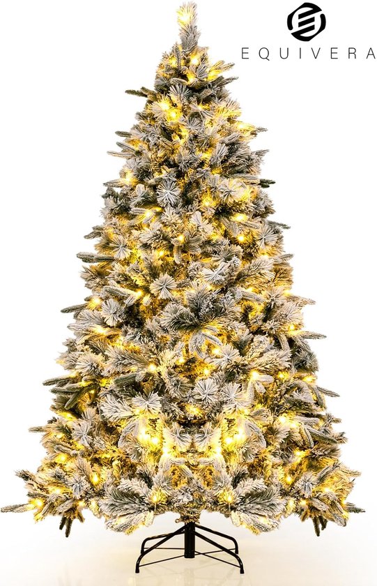 Equivera Kerstboom met Verlichting en Sneeuw