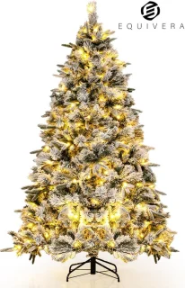Equivera Kerstboom met Verlichting en Sneeuw