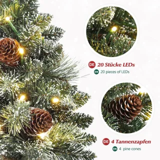 Equivera Kerstboom met Verlichting en Sneeuw