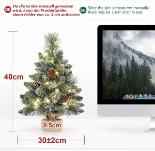 Equivera Kerstboom met Verlichting en Sneeuw
