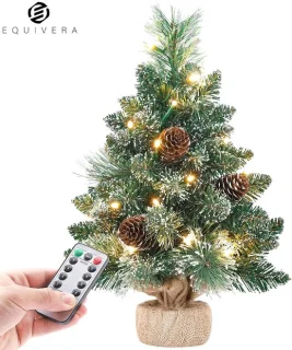 Equivera Kerstboom met Verlichting en Sneeuw