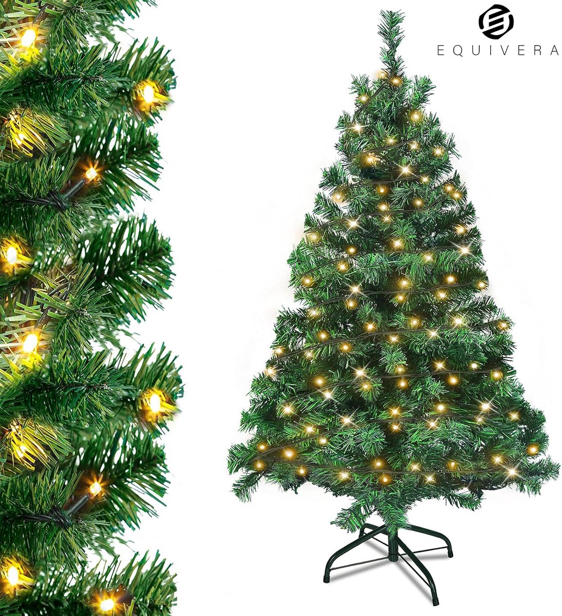 Equivera Kerstboom met Verlichting en Sneeuw