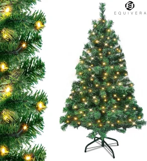 Equivera Kerstboom met Verlichting en Sneeuw