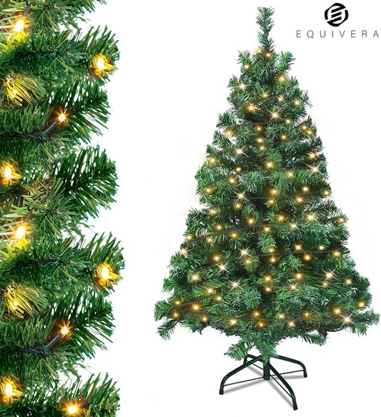 Equivera Kerstboom met Verlichting en Sneeuw