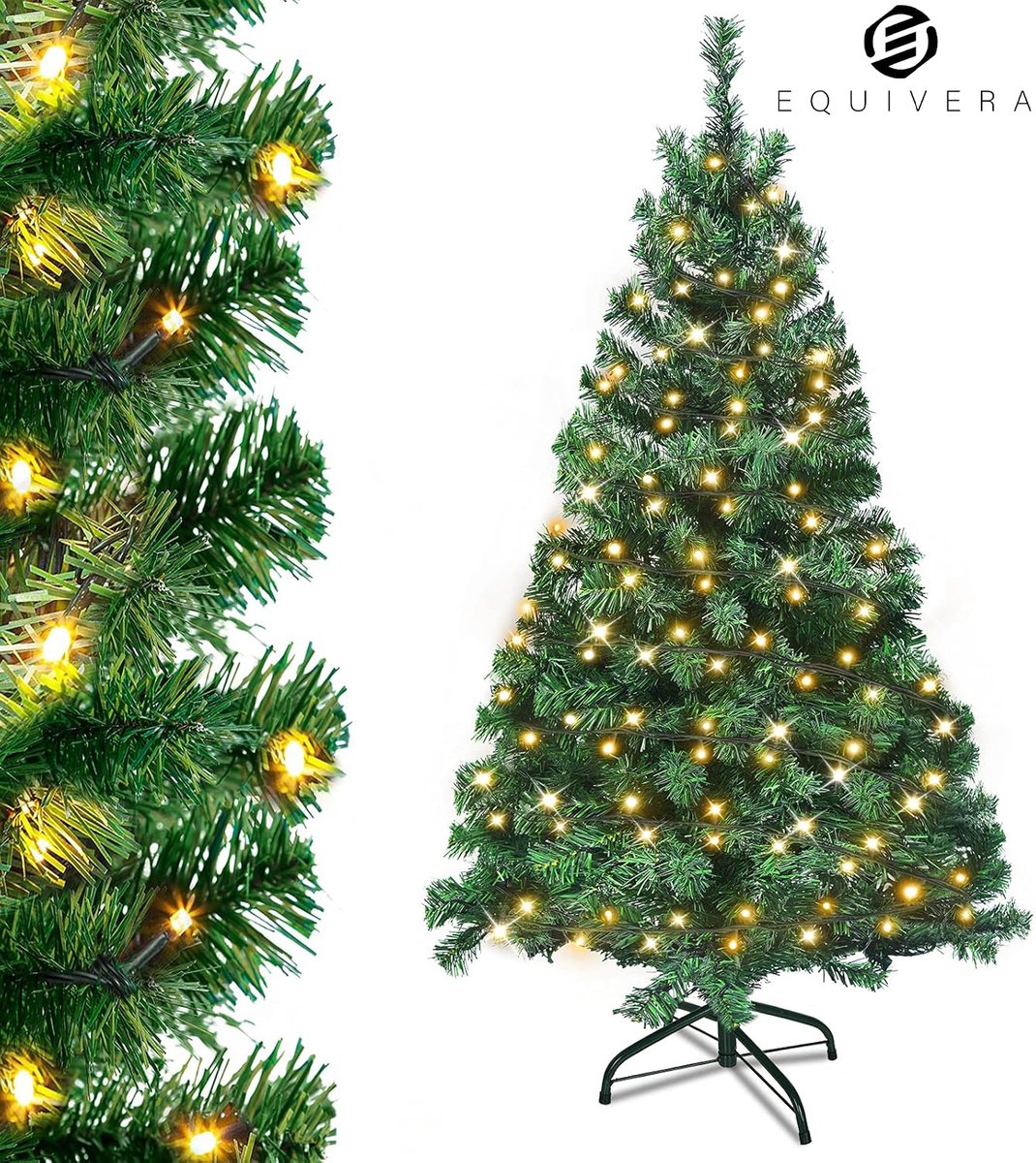Equivera Kerstboom met Verlichting en Sneeuw