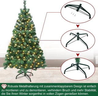 Equivera Kerstboom met Verlichting en Sneeuw