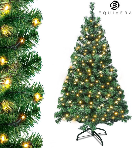 Equivera Kerstboom met Verlichting en Sneeuw