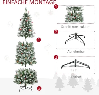 Equivera Kerstboom met Verlichting en Sneeuw