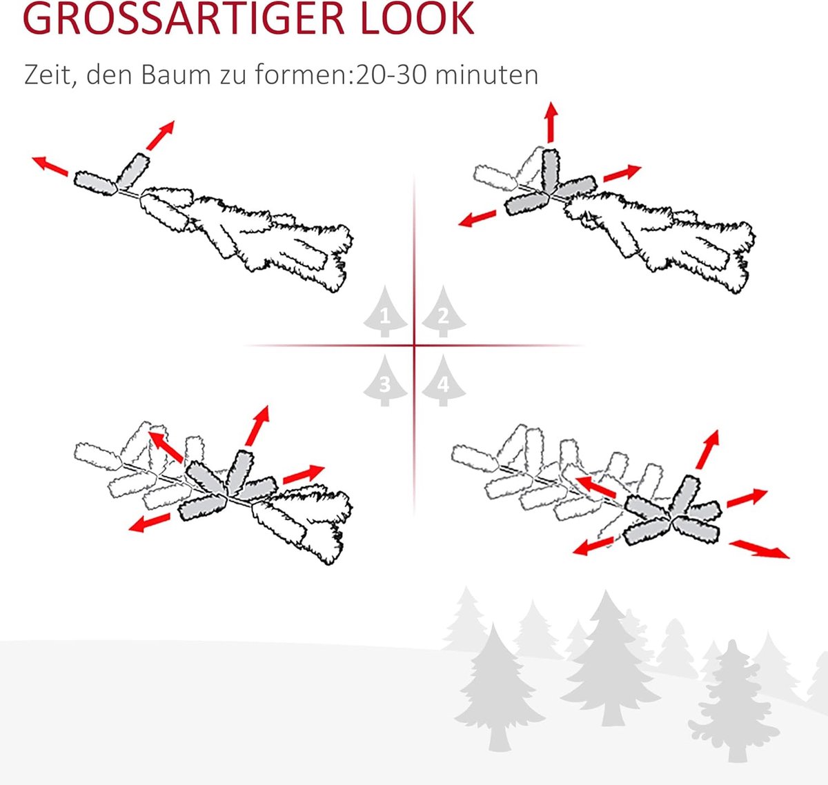 Equivera Kerstboom met Verlichting en Sneeuw