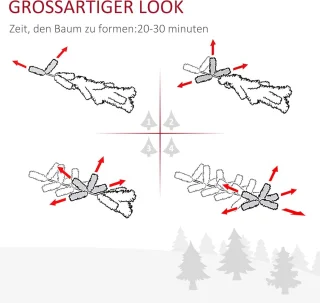 Equivera Kerstboom met Verlichting en Sneeuw