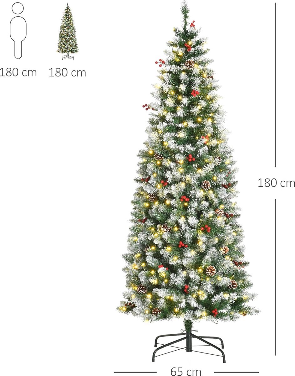Equivera Kerstboom met Verlichting en Sneeuw
