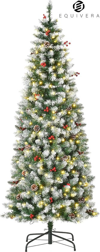 Equivera Kerstboom met Verlichting en Sneeuw