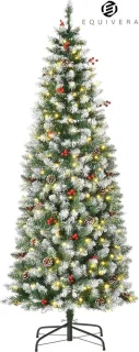 Equivera Kerstboom met Verlichting en Sneeuw