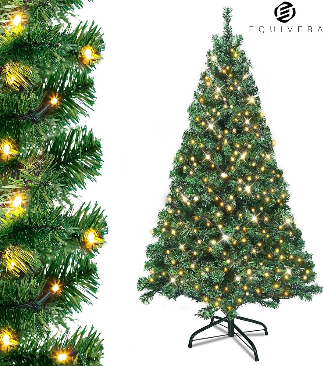 Equivera Kerstboom met Verlichting en Sneeuw