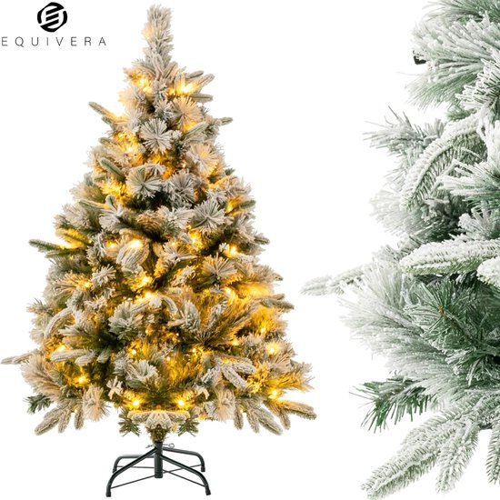 Equivera Kerstboom met Verlichting en Sneeuw