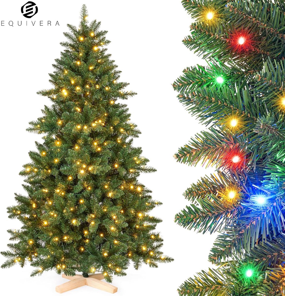 Equivera Kerstboom met Verlichting en Sneeuw