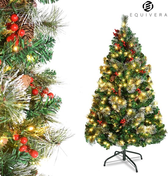 Equivera Kerstboom met Verlichting en Sneeuw