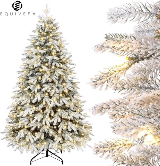 Equivera Kerstboom met Verlichting en Sneeuw