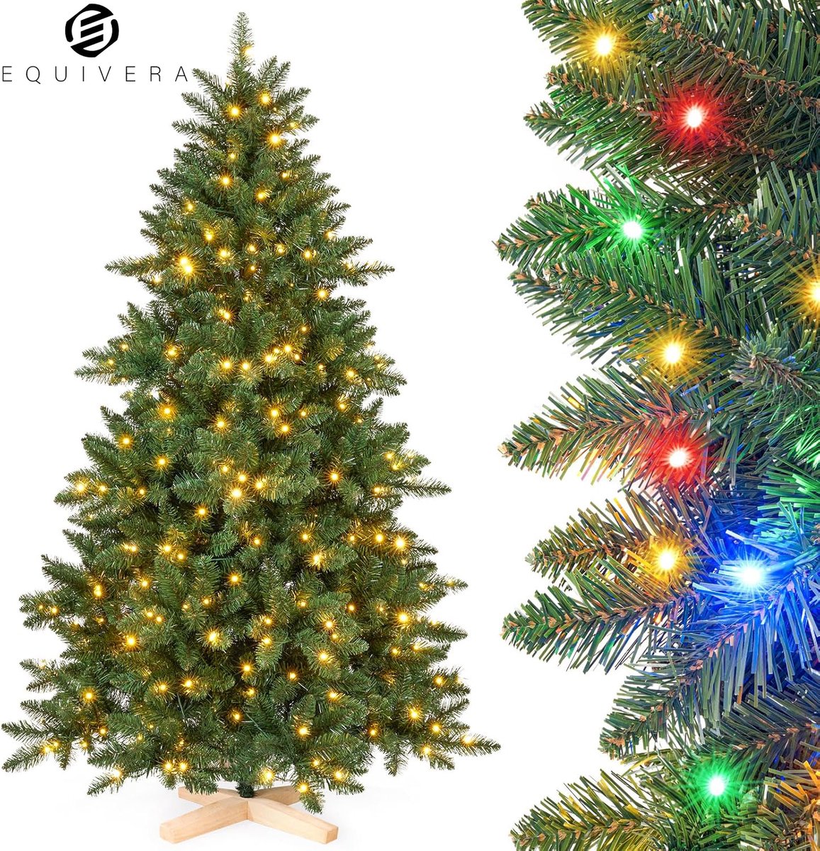 Equivera Kerstboom met Verlichting en Sneeuw