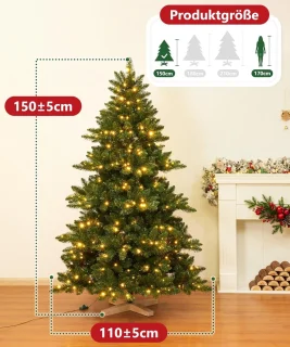 Equivera Kerstboom met Verlichting en Sneeuw