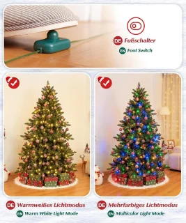 Equivera Kerstboom met Verlichting en Sneeuw
