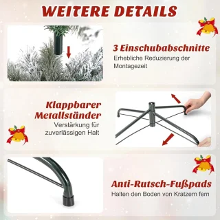 Equivera Kerstboom met Verlichting en Sneeuw