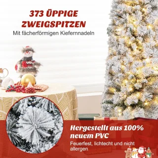 Equivera Kerstboom met Verlichting en Sneeuw