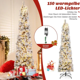 Equivera Kerstboom met Verlichting en Sneeuw