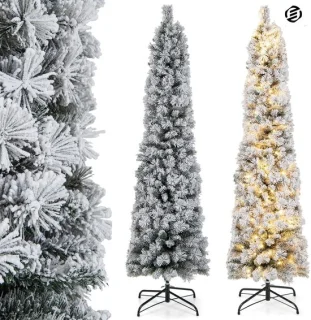 Equivera Kerstboom met Verlichting en Sneeuw