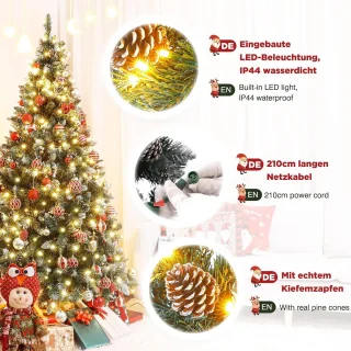 Equivera Kerstboom Met Verlichting En Sneeuw