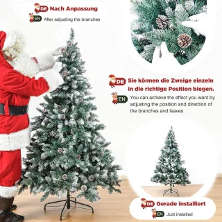 Equivera Kerstboom Met Verlichting En Sneeuw