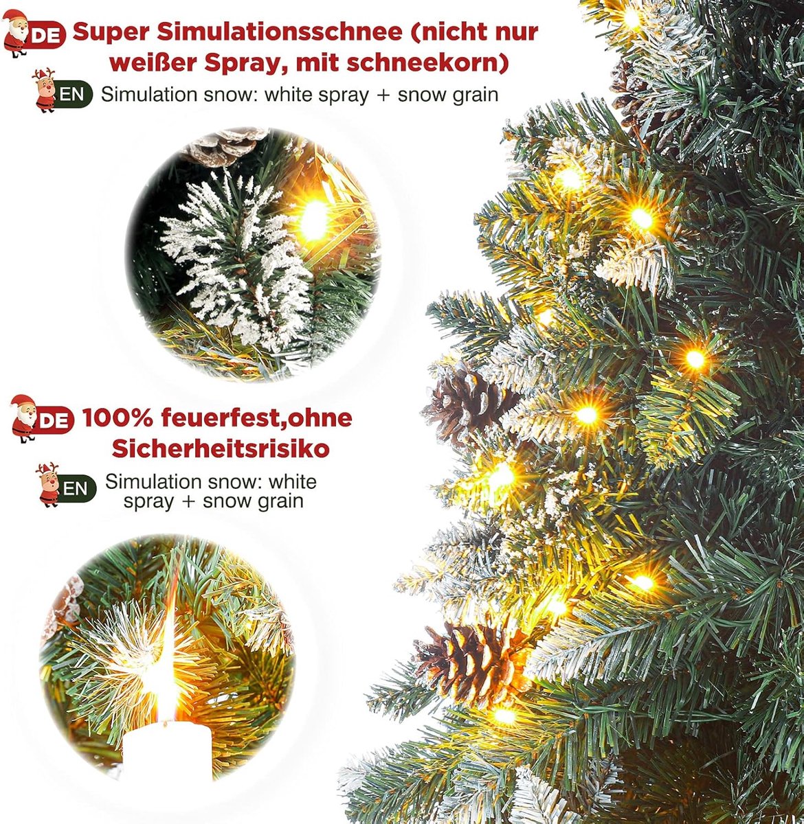 Equivera Kerstboom Met Verlichting En Sneeuw