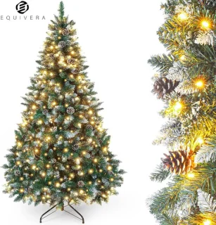Equivera Kerstboom Met Verlichting En Sneeuw