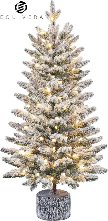 Equivera Kerstboom met Verlichting en Sneeuw