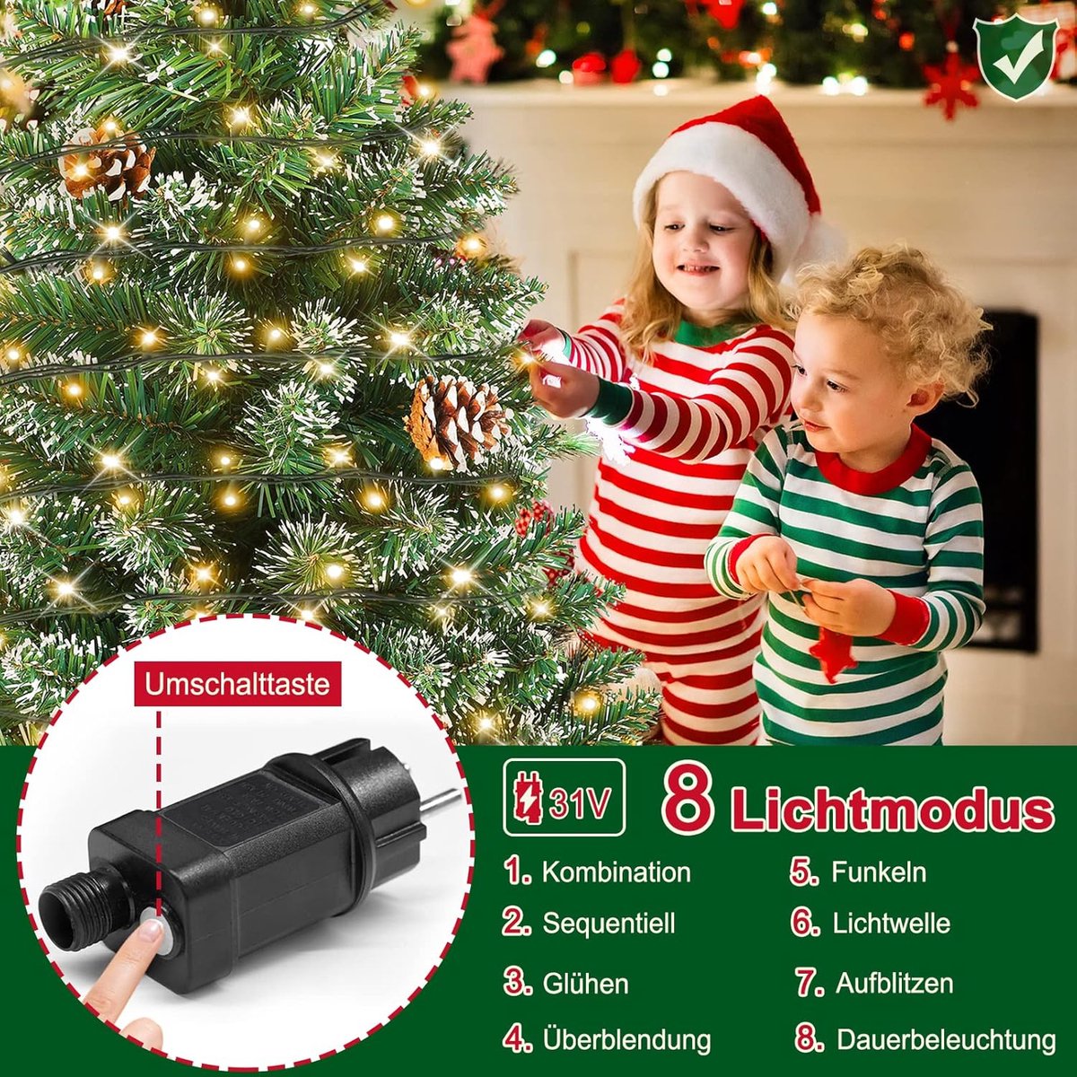 Equivera Kerstboom met Verlichting en Sneeuw