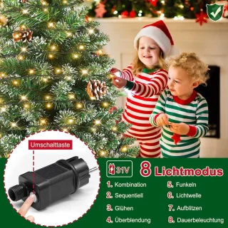 Equivera Kerstboom met Verlichting en Sneeuw