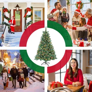 Equivera Kerstboom met Verlichting en Sneeuw