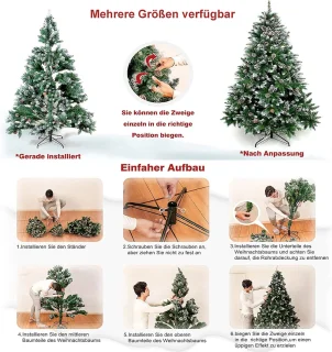 Equivera Kerstboom met Verlichting en Sneeuw