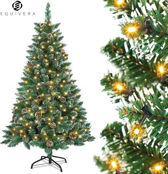 Equivera Kerstboom met Verlichting en Sneeuw