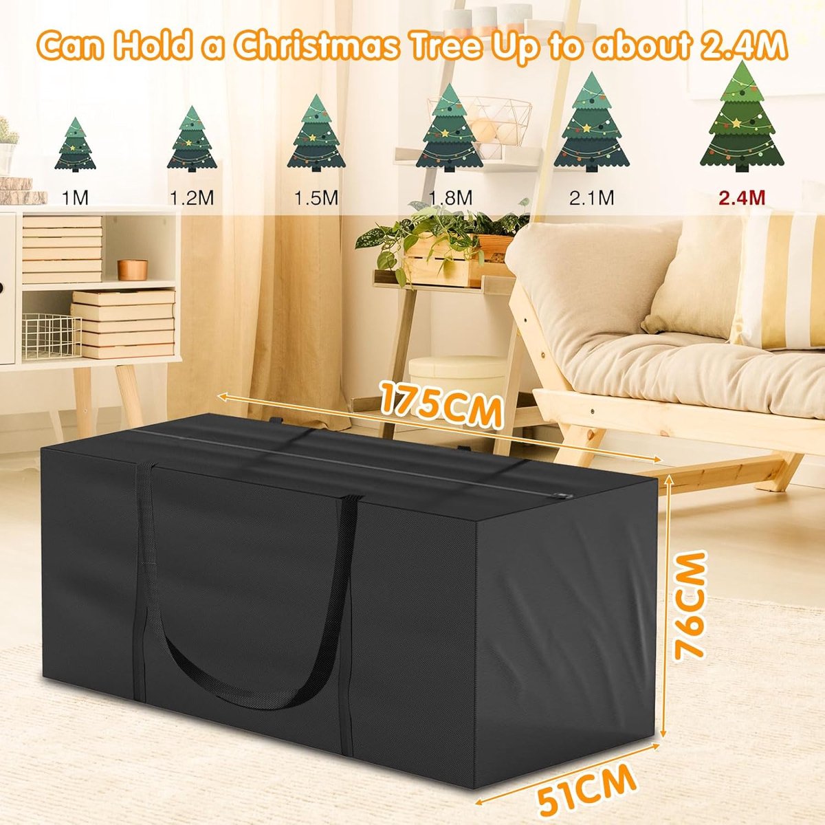 Wat vinden we goed aan de Equivera kerstboom opbergtas