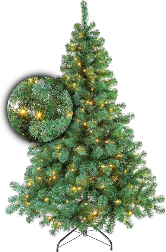 Equivera Kunstkerstboom 210 cm groen met verlichting Luxe versie review
