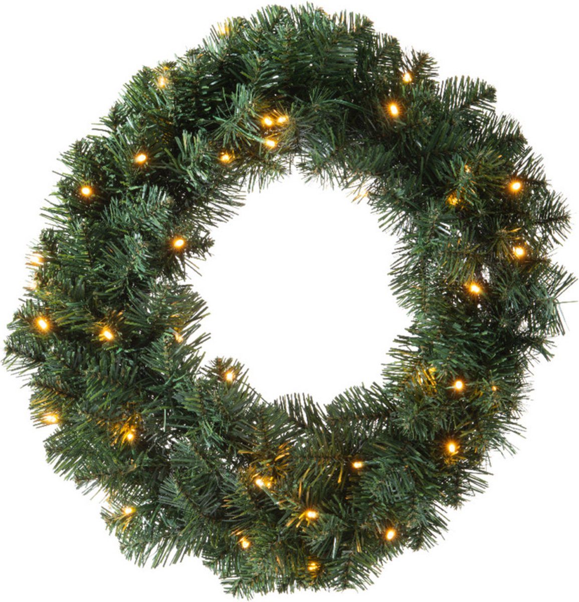 Everlands Dennenslinger Set Kerstboom en Krans met Licht
